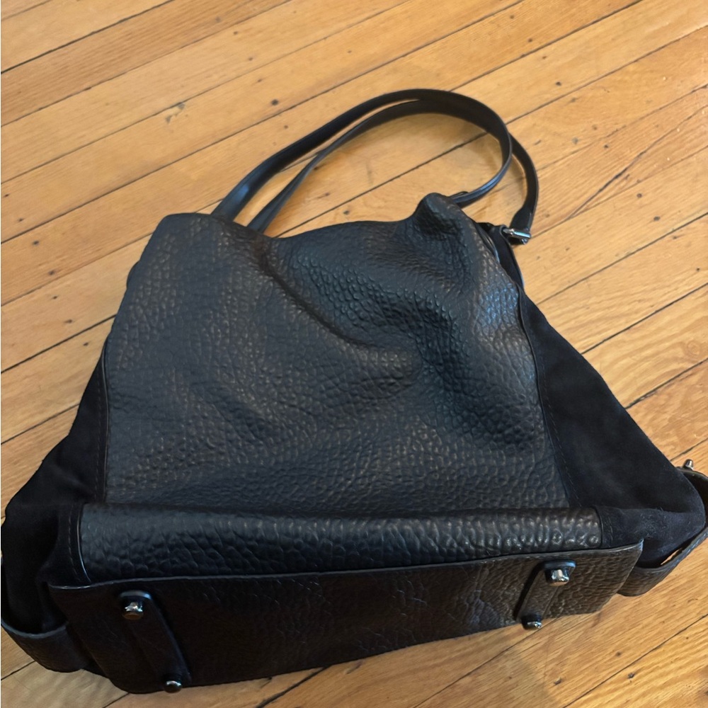 Coach Edie 42 - Black Textured Leather Bag
